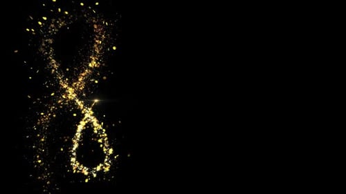 Effet de lentille en spirale Infinity Sparkling Golden Glitter