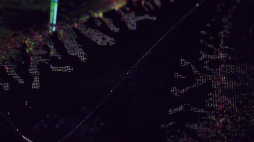 Abstract Digital Animation with Geometric Glitch Effects