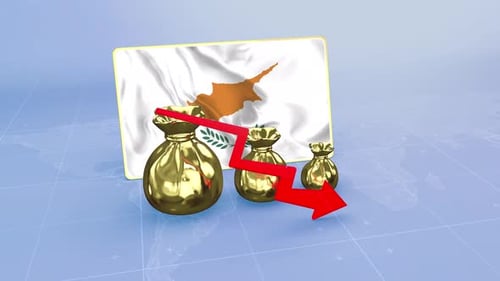 Cyprus Reserves Drop Economic Data Infographics Graph