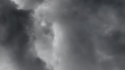 view of Dramatic clouds during a thunderstorm 4k