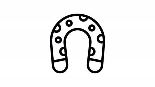 Animated Horseshoe Outline Icon
