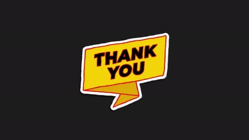 Animated Thank You Message Pop-Up in Sketch Style
