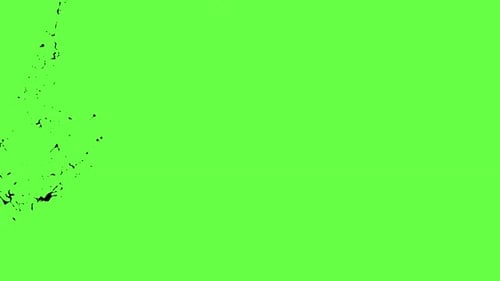 Carnage Collection: Chroma keying effect of blood spatter shooting upwards on the screen in slow mot