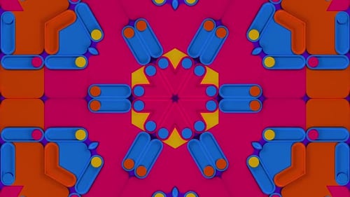 Vibrant Geometric Kaleidoscope Pattern Background