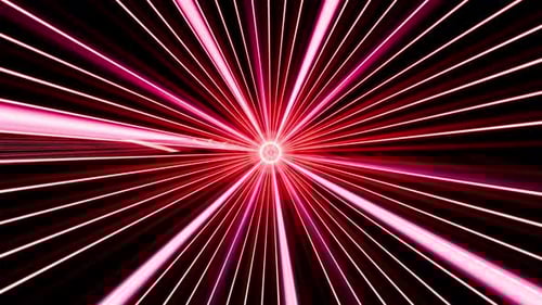 Futuristic Spaceship with Red Lights VJ Loop Animation