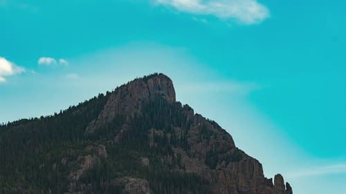 Rocky mountain national park mountain in Colorado time lapse beautiful clouds moving
