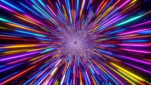 Synchronisation hyperspatiale abstraite multicolore, hyperspatiale, multicolore