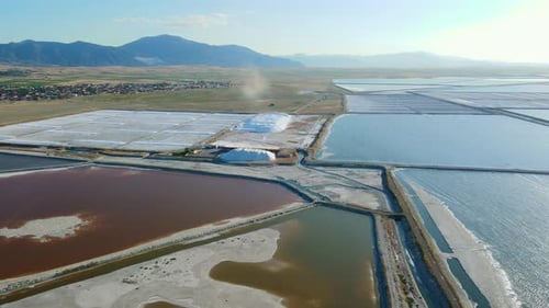 Salt Ponds and Mountains from Above