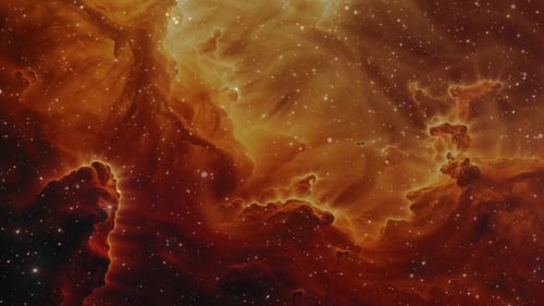 Pulsating Space Nebula Starfield Background Loop Animation