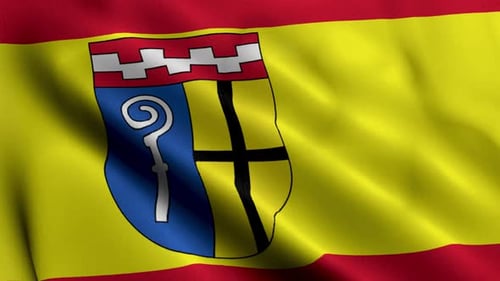 Realistic Waving Flag with Coat of Arms Animation