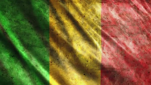 Bandera de Mali Grunge