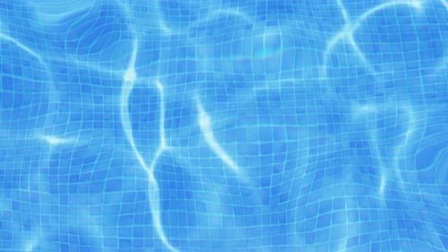 Bright blue water texture ripples in a costa rica swimming pool