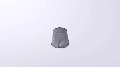 Rotating Galvanized Watering Can 3D Model