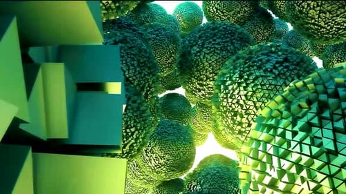 Abstract Geometric Spheres Motion Background