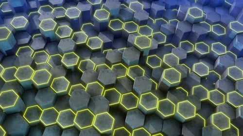 Stone 3D Hexagons 02 Hintergrund