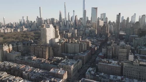 Aerial view of Manhattan skyscrapers