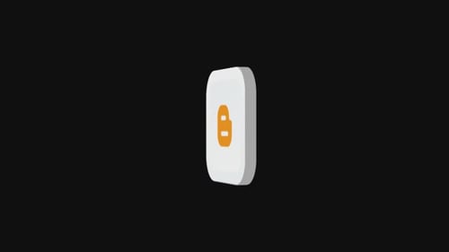 Rotating 3D Blogger Social Media Platform Icon Animation