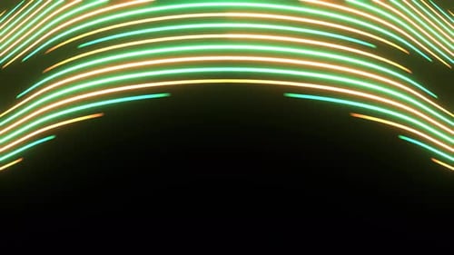 Turquoise And Orange Abstract Neon Vertical Lines Show Background Vj Loop In 4K