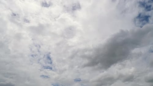 Time Lapse of White Clouds Moving Across Sky