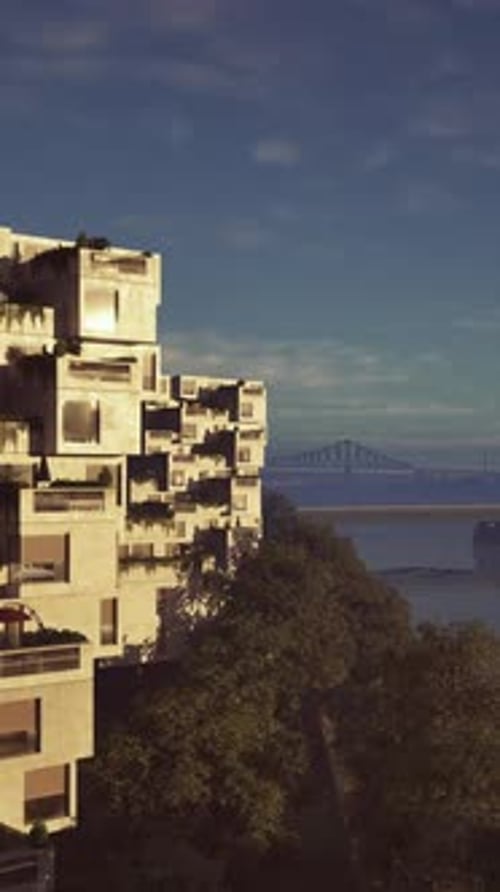 Tall Building With Balconies