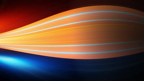 Neon glowing light lines motion background