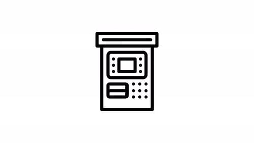 ATM line icon animation