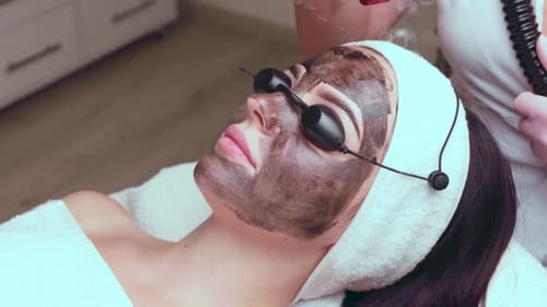 Carbon Laser Peel Facial Treatment for Young Adult Woman