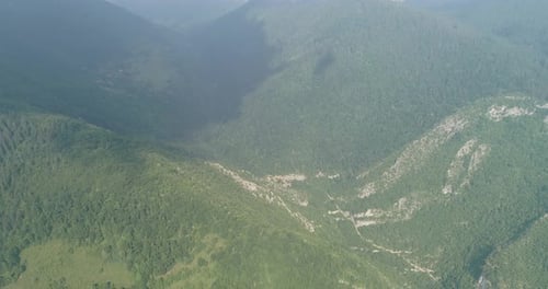 Aerial View of Green Mountain Landscape