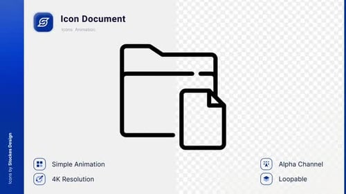 Icono de documento de animación