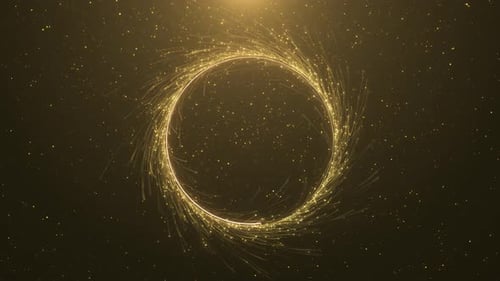 Festive luxury golden valentine's day weddings. Rain from hearts. glitter circle sparkling light geo