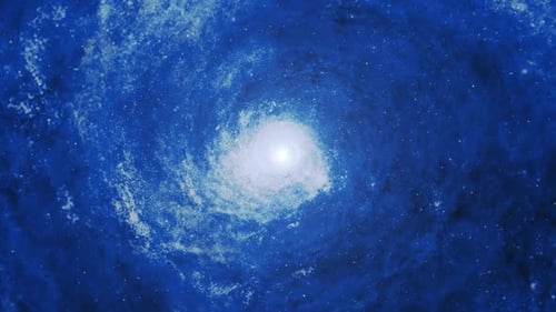 Abstract Blue 3D Galaxy Panorama Cosmic Space Background Stars and Galaxies