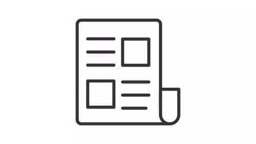 Minimalist Animated Document Icon Revealing Content