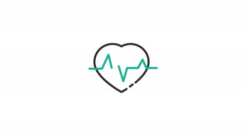 Animated Heartbeat Line Icon for Health and Medical Concepts
