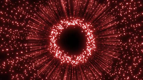 Glowing Particle Dot Moving, Dgital Glowing Circle Particle Moving, Abstract Particle Moving
