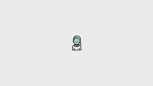 Minimalist Animated Person Icon with Fill Effect
