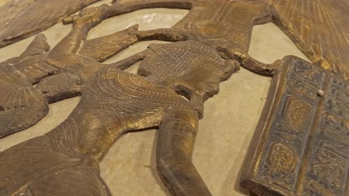 Ancient Egyptian Gods and Pharaohs Sarcophagus Symbols Adorned Temples Tombs Monuments Images of