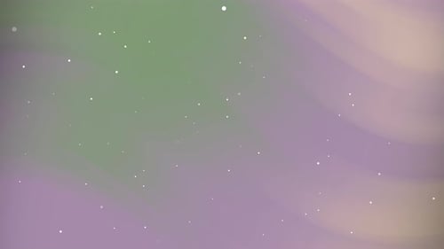 Abstract Flowing Waves In Pastel Green Purple And Cream Tones