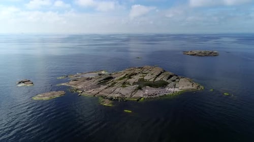 Stone island in the big blue sea