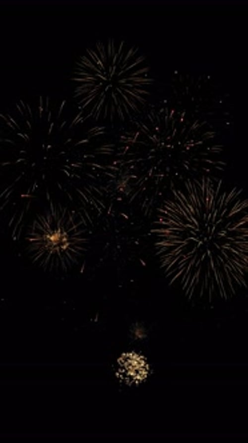 Golden Fireworks Celebration Overlay for Festive Events