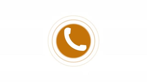 Animated Phone Call Icon With Pulsing Rings