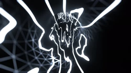 Fond de portail psychédélique hypnotique blanc Vj Loop en 4K