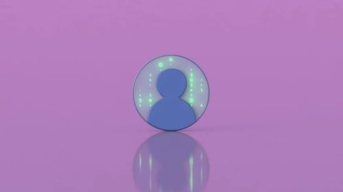 Mobile Anwendung oder Website-Konto. 3D-Renderanimation