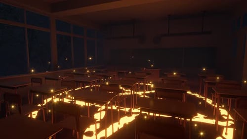A pentagram sign appeared in a classroom to school.