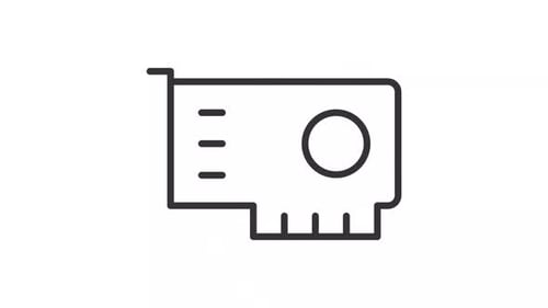 AI video card ui icon line animation