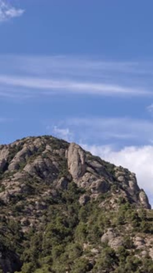 Montserrat Mountain Calalonia Spain in Vertical