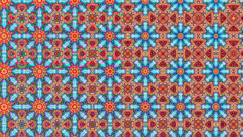 Vibrant Kaleidoscope Pattern Abstract Background Loop