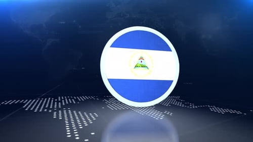 Sleek Broadcast Transition with Flag and World Map Reveal