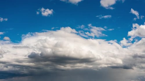 Time-Lapse of White Clouds Against a Blue Sky