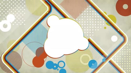 Vintage background with colorful shapes