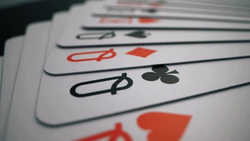 Fanned Deck of Poker Cards - Casino Theme